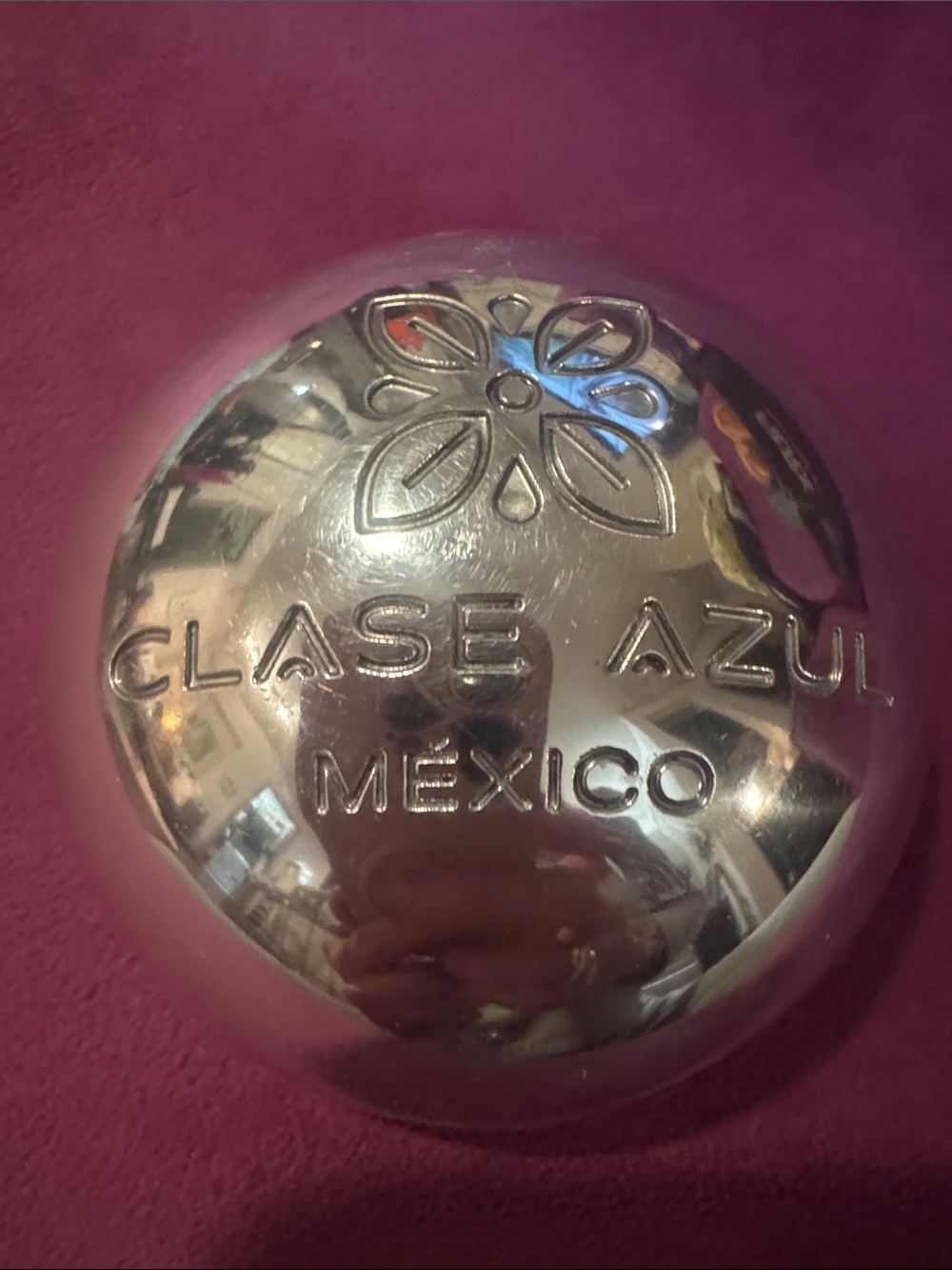 Clase Azul silver metal tequila bottle lid polished silver finish Original logo